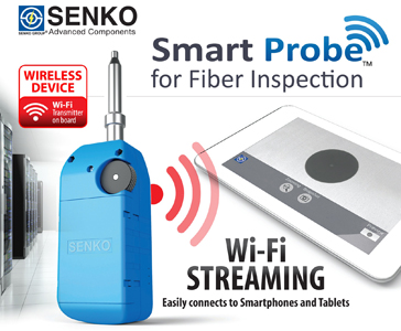 Imagen Sonda inteligente con WiFi para inspección de fibras ópticas.